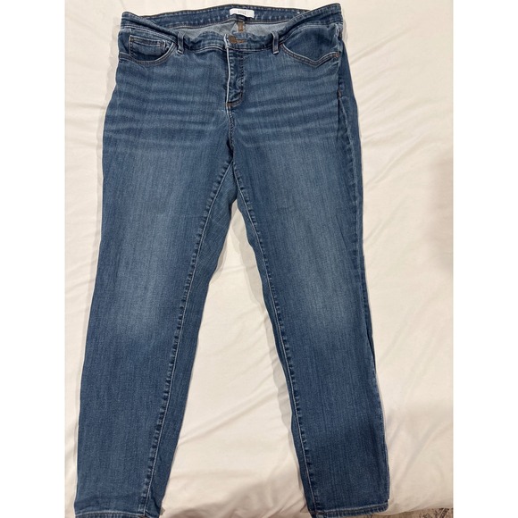 LOFT Denim - Loft Modern Skinny Jeans Womens 18 Medium Wash Blue Stretch Denim High Rise